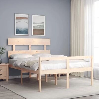 Maisonchic Holzbett mit Kopfteil - Bett Maisonchic Holzbett mit Kopfteil - Bett