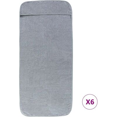 vidaXL Grå strandhåndklæder 60x135cm - Bløde og hurtigtørrende 6 stk vidaXL Grå strandhåndklæder 60x135cm - Bløde og hurtigtørrende 6 stk