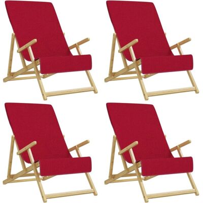 vidaXL Serviettes de plage rouges 4 pcs - Serviette de plage - Publicité vidaXL Serviettes de plage rouges 4 pcs - Serviette de plage - Publicité