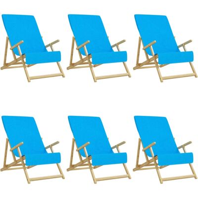 6 serviettes de plage vidaXL turquoise 60x135 cm - Serviettes de plage 6 serviettes de plage vidaXL turquoise 60x135 cm - Serviettes de plage