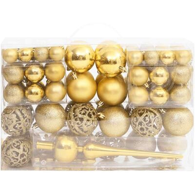 vidaXL 111-teiliges Gold Weihnachtskugelset - Weihnachtsschmuck vidaXL 111-teiliges Gold Weihnachtskugelset - Weihnachtsschmuck