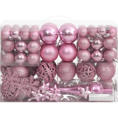 vidaXL 111 Stück Weihnachtskugel-Set Pink - Weihnachtskugel-Set vidaXL 111 Stück Weihnachtskugel-Set Pink - Weihnachtskugel-Set