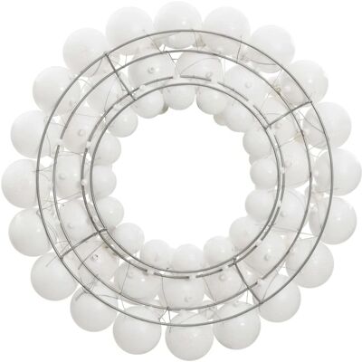 vidaXL White Christmas Wreath 45 cm Polystyrene - Christmas Wreath vidaXL White Christmas Wreath 45 cm Polystyrene - Christmas Wreath