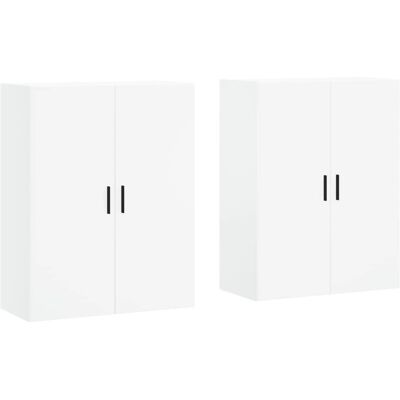 vidaXL Wandmontierte Schränke 2 Stück Weiß 69,5x34x90 cm - Sideboard vidaXL Wandmontierte Schränke 2 Stück Weiß 69,5x34x90 cm - Sideboard