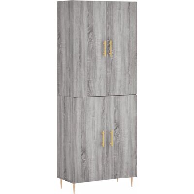 vidaXL Graues Sonoma 3-Schubladen Sideboard - Wohnzimmer vidaXL Graues Sonoma 3-Schubladen Sideboard - Wohnzimmer