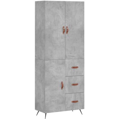 vidaXL Highboard Beton Grau 69,5x34x180 cm - Sideboard vidaXL Highboard Beton Grau 69,5x34x180 cm - Sideboard