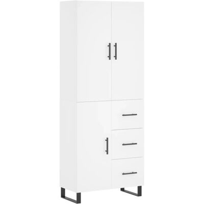 vidaXL Buffet Blanc 69,5x34x180 cm Bois Multistrat - Meuble Haut - Publicité vidaXL Buffet Blanc 69,5x34x180 cm Bois Multistrat - Meuble Haut - Publicité