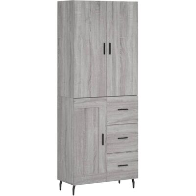 vidaXL Highboard Grau Sonoma 69,5x34x180 cm - Sideboard vidaXL Highboard Grau Sonoma 69,5x34x180 cm - Sideboard