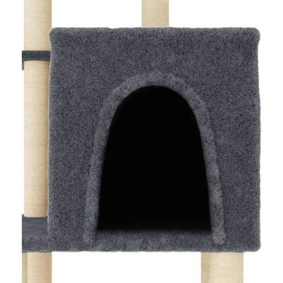 vidaXL Cat tree with sisal scratching posts 97 cm - dark grey (172066) vidaXL Cat tree with sisal scratching posts 97 cm - dark grey (172066)