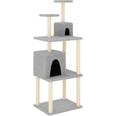 vidaXL Cat tree with sisal scratching posts 167 cm - light grey vidaXL Cat tree with sisal scratching posts 167 cm - light grey