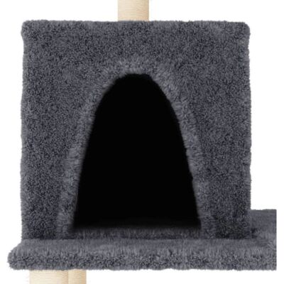 vidaXL Cat tree with sisal scratching posts 167 cm - dark grey vidaXL Cat tree with sisal scratching posts 167 cm - dark grey