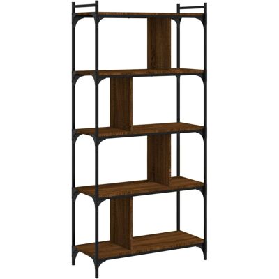 vidaXL 833944 Braune Eiche 6-stöckiges Bücherregal - Bücherregal vidaXL 833944 Braune Eiche 6-stöckiges Bücherregal - Bücherregal
