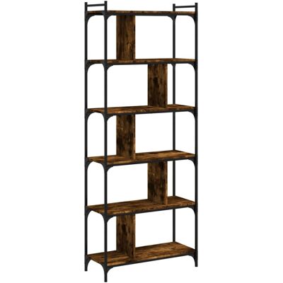 vidaXL 833947 Dark Oak 6-Tier Bookcase - Bookcase vidaXL 833947 Dark Oak 6-Tier Bookcase - Bookcase