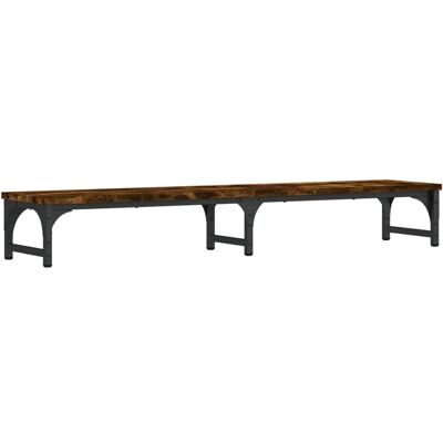 Soporte de monitor de roble ahumado vidaXL - 105x23x15.5 cm - Soporte de pantalla Soporte de monitor de roble ahumado vidaXL - 105x23x15.5 cm - Soporte de pantalla