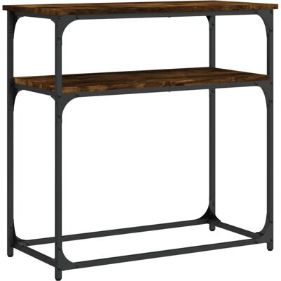 vidaXL Konsoletisch Räucher Eiche 75x35,5x75 cm Holzwerkstoff - Beistelltisch vidaXL Konsoletisch Räucher Eiche 75x35,5x75 cm Holzwerkstoff - Beistelltisch