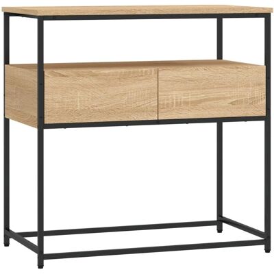 vidaXL 834156 Eikenhouten Console Tafel - Bijzettafel vidaXL 834156 Eikenhouten Console Tafel - Bijzettafel
