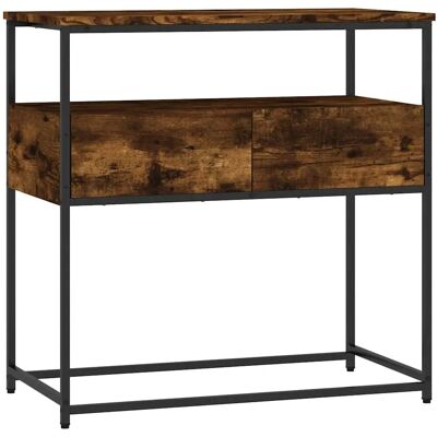 vidaXL Rauch Eichen Konsole - 75x40x75 cm - Beistelltisch Flur vidaXL Rauch Eichen Konsole - 75x40x75 cm - Beistelltisch Flur