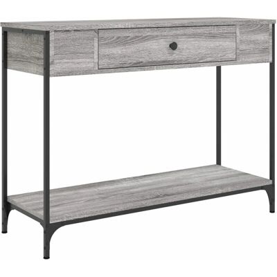 vidaXL Grauer Sonoma Konsolentisch - Beistelltisch - Flur - 100x34,5x75 cm vidaXL Grauer Sonoma Konsolentisch - Beistelltisch - Flur - 100x34,5x75 cm