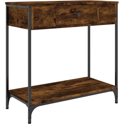 vidaXL Konsole Tisch Räuchereiche 75x34,5x75 cm Spanplatte - Konsole Tisch vidaXL Konsole Tisch Räuchereiche 75x34,5x75 cm Spanplatte - Konsole Tisch