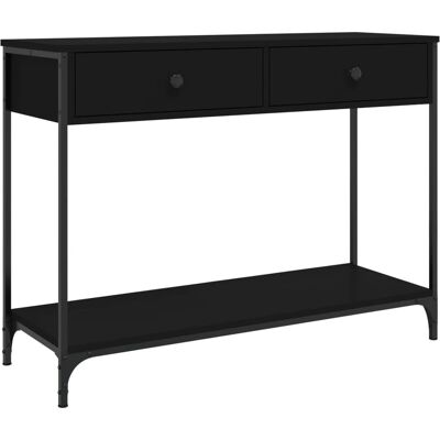 Table console noire vidaXL - Table d'entrée - Bois engineering - Publicité Table console noire vidaXL - Table d'entrée - Bois engineering - Publicité