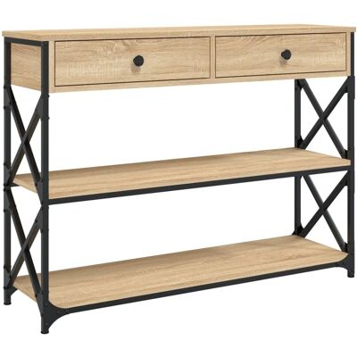 vidaXL Konsola z dębu Sonoma - 100x28x75 cm - Nowoczesny mebel do przedpokoju vidaXL Konsola z dębu Sonoma - 100x28x75 cm - Nowoczesny mebel do przedpokoju