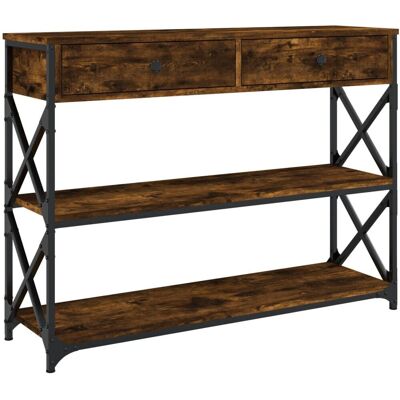 vidaXL 834192 Smoked Oak Console Table - Side End Table vidaXL 834192 Smoked Oak Console Table - Side End Table