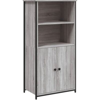 vidaXL Grauer Sonoma Highboard - Stauraum-Sideboard für Wohnzimmer vidaXL Grauer Sonoma Highboard - Stauraum-Sideboard für Wohnzimmer
