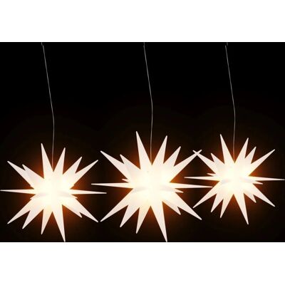 vidaXL Weihnachtslichter LED 3 Stück Klappbar Weiß vidaXL Weihnachtslichter LED 3 Stück Klappbar Weiß