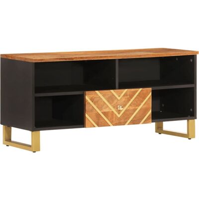 vidaXL 356799 TV skab - Massivt mangoholz, Brun & Sort, Moderne design vidaXL 356799 TV skab - Massivt mangoholz, Brun & Sort, Moderne design