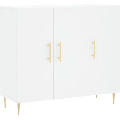 vidaXL Valkoinen 90x34x80 cm Insinööri-puutavara Lipasto vidaXL Valkoinen 90x34x80 cm Insinööri-puutavara Lipasto