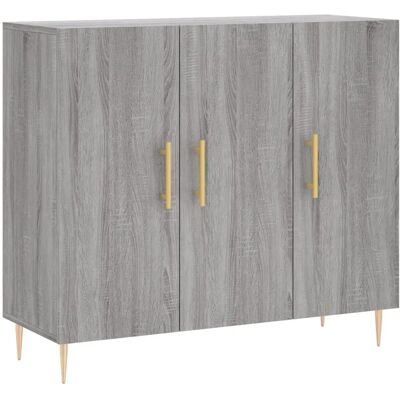 vidaXL Grijze Sonoma Dressoir - 90x34x80 cm Opbergkast vidaXL Grijze Sonoma Dressoir - 90x34x80 cm Opbergkast