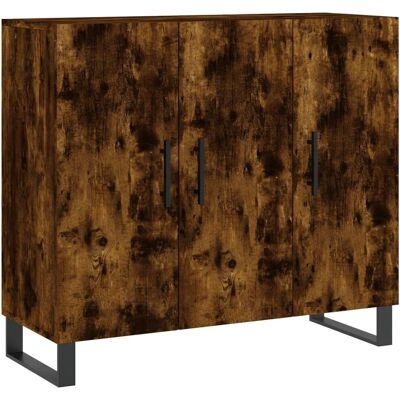 vidaXL Räucher Eichen Sideboard - Staurauschrank - Weiß - Langlebiges Holz vidaXL Räucher Eichen Sideboard - Staurauschrank - Weiß - Langlebiges Holz