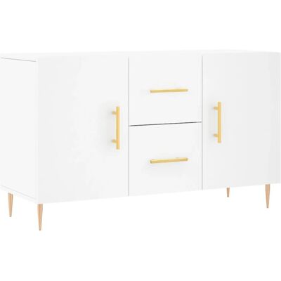 vidaXL 828156 Moderner Weißer Engineered Holz Sideboard - Wohnzimmer vidaXL 828156 Moderner Weißer Engineered Holz Sideboard - Wohnzimmer