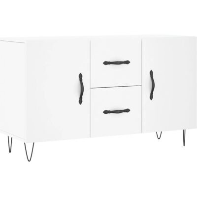 vidaXL Hvidt Engineered Træ Sideboard - Opbevaringsskab - Moderne Design vidaXL Hvidt Engineered Træ Sideboard - Opbevaringsskab - Moderne Design