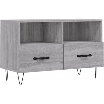 vidaXL Grey Sonoma 80x36x50cm Engineered Wood TV Cabinet - TV Type vidaXL Grey Sonoma 80x36x50cm Engineered Wood TV Cabinet - TV Type