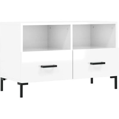 vidaXL Hochglanz Weiß TV-Schrank - TV-Ständer mit Stauraum vidaXL Hochglanz Weiß TV-Schrank - TV-Ständer mit Stauraum