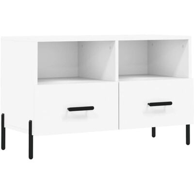 vidaXL Valkoinen TV-hylly 80x36x50 cm Tekninen puu - TV-hylly vidaXL Valkoinen TV-hylly 80x36x50 cm Tekninen puu - TV-hylly