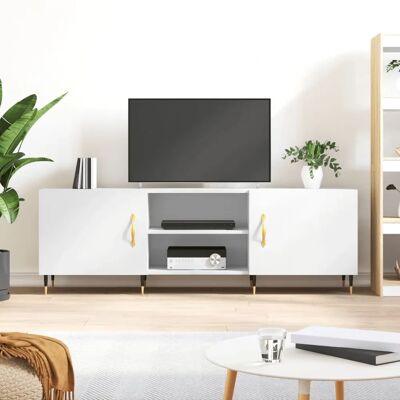 vidaXL 150x30x50 cm Miroir TV en bois d'ingénierie blanc - Type de TV - Publicité vidaXL 150x30x50 cm Miroir TV en bois d'ingénierie blanc - Type de TV - Publicité