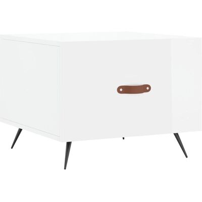 vidaXL Couchtisch Hochglanz Weiß 50x50x40cm - Beistelltisch vidaXL Couchtisch Hochglanz Weiß 50x50x40cm - Beistelltisch