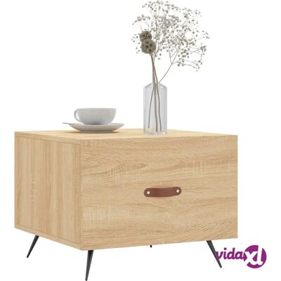 vidaXL Sonoma Eiche Hochglanz Couchtisch - 50x50x40 cm vidaXL Sonoma Eiche Hochglanz Couchtisch - 50x50x40 cm