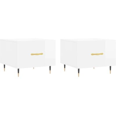 vidaXL 829353 Hochglanz Weiße Couchtische - Couchtisch vidaXL 829353 Hochglanz Weiße Couchtische - Couchtisch