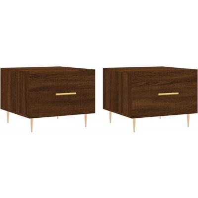 vidaXL Brauner Eichen-Kaffeetisch 2er-Set vidaXL Brauner Eichen-Kaffeetisch 2er-Set