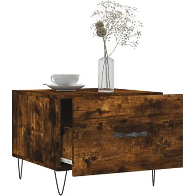 Ensemble de tables basses Chêne Fumé vidaXL - 2 pcs, 50x50x40 cm - Publicité Ensemble de tables basses Chêne Fumé vidaXL - 2 pcs, 50x50x40 cm - Publicité