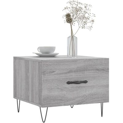 vidaXL Graue Sonoma Couchtisch mit Schublade - Beistelltisch vidaXL Graue Sonoma Couchtisch mit Schublade - Beistelltisch