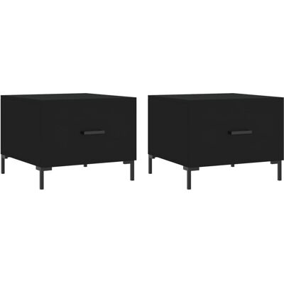 vidaXL Schwarze Kaffee- & Beistelltische - 50x50x40 cm, 2 pcs vidaXL Schwarze Kaffee- & Beistelltische - 50x50x40 cm, 2 pcs
