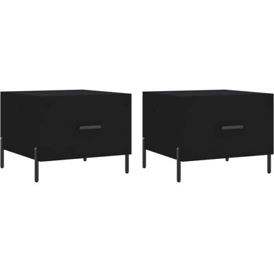 vidaXL Schwarzer Engineered Holz Couchtisch - Couchtisch vidaXL Schwarzer Engineered Holz Couchtisch - Couchtisch