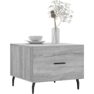 vidaXL Grau Sonoma Couchtisch-Set - 2 Stück - 50x50x40cm - Engineeringholz vidaXL Grau Sonoma Couchtisch-Set - 2 Stück - 50x50x40cm - Engineeringholz