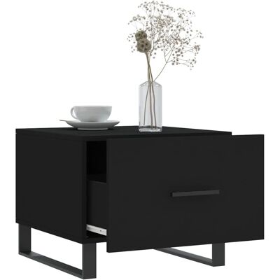 vidaXL Schwarzer Couchtisch mit Schublade - Couchtisch vidaXL Schwarzer Couchtisch mit Schublade - Couchtisch