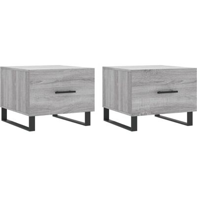 Table basse gris Sonoma vidaXL avec rangement - Publicité Table basse gris Sonoma vidaXL avec rangement - Publicité