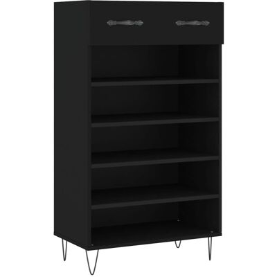 vidaXL Schuhschrank Schwarz 60x35x105 cm - Schuhregal vidaXL Schuhschrank Schwarz 60x35x105 cm - Schuhregal